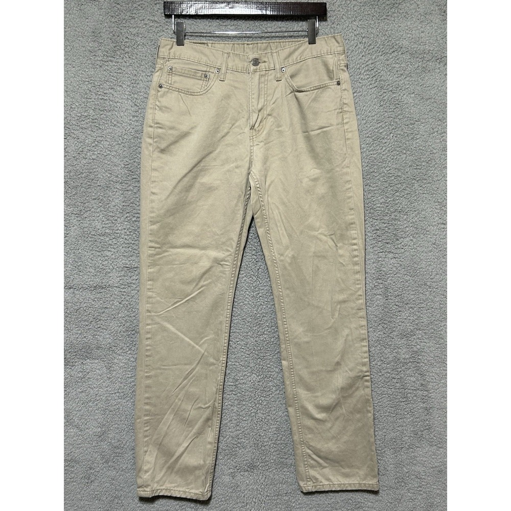 Levi's 514 White Tab Khaki Tan Jeans 5 Pocket Straight Leg Mens 32x32 Prep 90's
